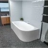Biscay Double Ended Bath 1600x725 LH 5mm 1 Biscay Double Ended Bath 1600x725 LH 5mm -Comfort Bathroom Store 82182017 1
