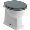 Siena - Etude Back To Wall WC & Sea Green Wood Effect Seat -Comfort Bathroom Store 82193346 1