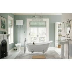 Siena - Etude Back To Wall WC & Sea Green Wood Effect Seat -Comfort Bathroom Store 82193346 2