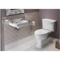 Siena - Etude Back To Wall WC & Sea Green Wood Effect Seat -Comfort Bathroom Store 82193346 3