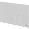 OLI Basal White 230mm Flush Plate With Square Push Buttons -Comfort Bathroom Store 82739907 1