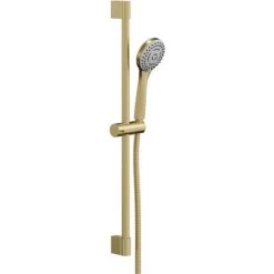 Colore Round Brushed Brass Shower Slide Rail Kit -Comfort Bathroom Store 82739911 3