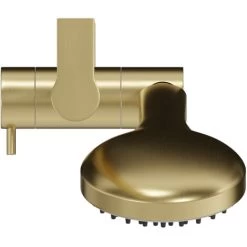 Colore Round Brushed Brass Shower Slide Rail Kit -Comfort Bathroom Store 82739911 5