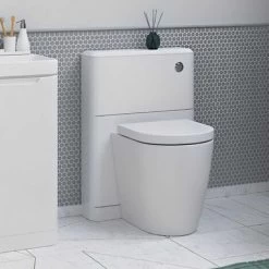Signature Randers Back To Wall WC Toilet Unit 550mm Wide - White Gloss -Comfort Bathroom Store 83039781 3