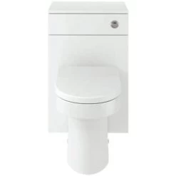 Signature Skyline Back To Wall WC Toilet Unit 500mm Wide - White Gloss -Comfort Bathroom Store 83040157 3