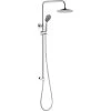 Signature Round Shower Riser Kit With Three Function Handset And Fixed Head - Chrome -Comfort Bathroom Store 83040189 1