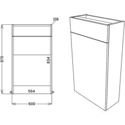 Signature Oslo Slim Back To Wall WC Toilet Unit 600mm Wide - Matt Graphite Grey 8 Signature Oslo Slim Back To Wall WC Toilet Unit 600mm Wide - Matt Graphite Grey -Comfort Bathroom Store 83040232 2