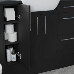 Signature Oslo Slim Back To Wall WC Toilet Unit 600mm Wide - Matt Graphite Grey 11 Signature Oslo Slim Back To Wall WC Toilet Unit 600mm Wide - Matt Graphite Grey -Comfort Bathroom Store 83040232 5