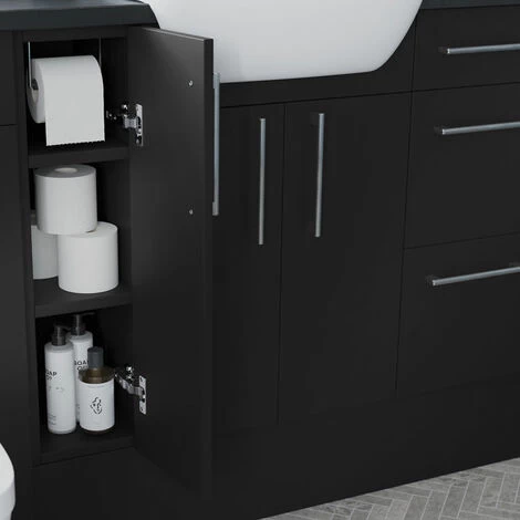 Signature Oslo Slim Back To Wall WC Toilet Unit 600mm Wide - Matt Graphite Grey 7 Signature Oslo Slim Back To Wall WC Toilet Unit 600mm Wide - Matt Graphite Grey - Image 5