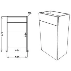 Signature Oslo Back To Wall WC Toilet Unit 500mm Wide - Matt Graphite Grey -Comfort Bathroom Store 83040249 2