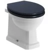 Signature Aphrodite Back To Wall Toilet 535mm Projection - Indigo Ash Wooden Effect Seat -Comfort Bathroom Store 83040484 1