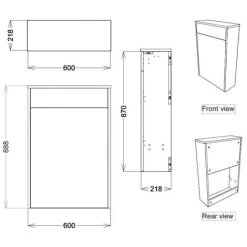 Signature Lund Back To Wall WC Toilet Unit 600mm Wide - Havana Oak -Comfort Bathroom Store 83040550 2