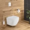 Grohe Euro Ceramic Wall Mounted Toilet Bowl, Alpine White + Softclose Seat (39328000+39330001) -Comfort Bathroom Store 83284509 1