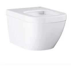 Grohe Euro Ceramic Wall Mounted Toilet Bowl, Alpine White + Softclose Seat (39328000+39330001) -Comfort Bathroom Store 83284509 3