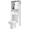 Over-The-Toilet Storage Cabinet 4-Ter Bathroom Toilet Shelf Storage Organizer -Comfort Bathroom Store 83626469 1