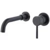Black Brass Faucet, Wall Mounted Bathroom Mixer Tap, Wall Mounted Basin Faucets, Wall Mounted Basin Faucet For Bathroom Or Sink (Black)