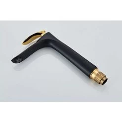 Single Lever Basin Mixer High Top Bathroom Faucet Black Theme Gold Chrome Handle Brass Single Lever Mixer -Comfort Bathroom Store 84675553 5