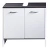 Sink Vanity Unit With 2 Doors SanDiego White And Smokey Silver Trendteam