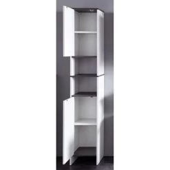 Tall Cabinet SanDiego White And Smokey Silver Trendteam -Comfort Bathroom Store 84871126 3