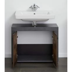 Sink Vanity Unit Indy Old Wood And Matera Brown Trendteam -Comfort Bathroom Store 84871134 3
