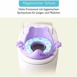 GTA Baby Toilet Reducer, Toilet Seat For Boys And Girls, Toilet Seat Cushion With Handle And Backrest, Adapter For Children's Toilet (Purple) -Comfort Bathroom Store 85324550 5
