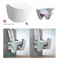 Vitra SENTO RIM-EX Compact Rimless Toilet Bowl Only, 49.5cm (7747-003-0075) -Comfort Bathroom Store 85481441 3
