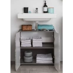 Sink Vanity Unit Line Smokey Silver Trendteam -Comfort Bathroom Store 85552679 5