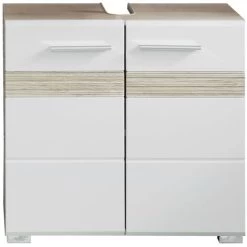 Sink Vanity Unit Set-One White And Light San Remo Oak Trendteam