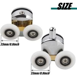 4pcs Shower Door Rollers 2 Top And 2 Bottom Rollers 23mm -Comfort Bathroom Store 85768716 2