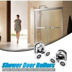 4pcs Shower Door Rollers 2 Top And 2 Bottom Rollers 23mm -Comfort Bathroom Store 85768716 5