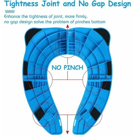 Blue Baby Foldable Toilet Reducer Child Seat Reducer Toilet Travel Folding Travel Potty Seat For Children Baby, BR-Vie 4 Blue Baby Foldable Toilet Reducer Child Seat Reducer Toilet Travel Folding Travel Potty Seat For Children Baby, BR-Vie - Image 2