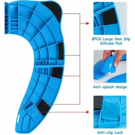 Blue Baby Foldable Toilet Reducer Child Seat Reducer Toilet Travel Folding Travel Potty Seat For Children Baby, BR-Vie 5 Blue Baby Foldable Toilet Reducer Child Seat Reducer Toilet Travel Folding Travel Potty Seat For Children Baby, BR-Vie - Image 3