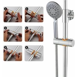Shower Head Holder, Replacement Shower Holder For Adjustable Sliding Bar (19mm-25mm) -Comfort Bathroom Store 85879113 2
