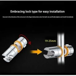 Shower Head Holder, Replacement Shower Holder For Adjustable Sliding Bar (19mm-25mm) -Comfort Bathroom Store 85879113 5