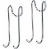 Shower Hooks Set Of 2 Shower Hooks Glass Shower Wall Without Drill Holder For Shower Wash Towels Bath Ball With Rubber Protection -Comfort Bathroom Store 85883172 1