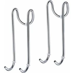 Shower Hooks Set Of 2 Shower Hooks Glass Shower Wall Without Drill Holder For Shower Wash Towels Bath Ball With Rubber Protection