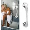 Bathtub Safety Grab Bar Suction Cup Handrail Grab Bar Bathtub Shower Rail Silver -Comfort Bathroom Store 85990134 1