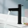 Bathroom Faucet Cold Water Only Matte Black Bathroom Sink Faucet Contemporary Style Stainless Steel Cold Water Faucet, Applicable Scope (Bathroom, Sink, Washbasin, Toilet) Thsinde -Comfort Bathroom Store 86044817 1