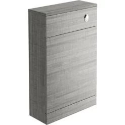 Antara 500mm Bathroom WC Unit Wood Effect Finish - Grey Oak