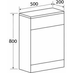 Antara 500mm Bathroom WC Unit Wood Effect Finish – Light Oak -Comfort Bathroom Store 86061203 3