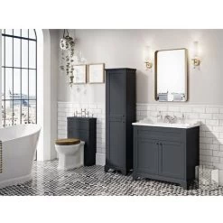 Emilie 500mm Traditional Style Vintage Grey Bathroom WC Unit -Comfort Bathroom Store 86061501 3