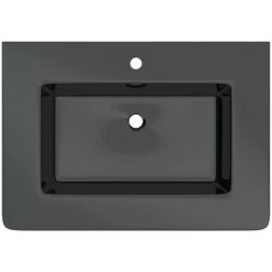 Goslar 600 Wall Mounted Vanity Unit In Titanium Grey Gloss With Grey Glass Basin 8 Goslar 600 Wall Mounted Vanity Unit In Titanium Grey Gloss With Grey Glass Basin -Comfort Bathroom Store 86061707 2