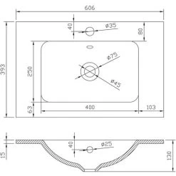 Goslar 600 Wall Mounted Vanity Unit In Titanium Grey Gloss With Grey Glass Basin 11 Goslar 600 Wall Mounted Vanity Unit In Titanium Grey Gloss With Grey Glass Basin -Comfort Bathroom Store 86061707 5