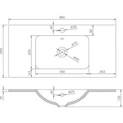 Hollton 800mm Light Wood Effect Wall Hung 2 Drawer Vanity Unit With White Glass Sink -Comfort Bathroom Store 86061723 4