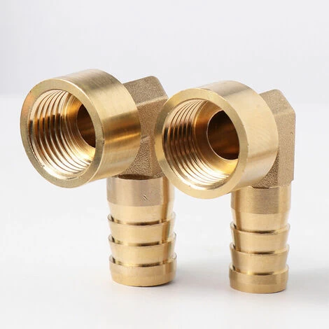 Brass Finned Coupling Female Thread Elbow 90 Degree Brass Elbow Hose Adapter Knuckle Fitting G1/2 Air/Water/Fuel/Oil/Inert Gas(8mm) 4 Brass Finned Coupling Female Thread Elbow 90 Degree Brass Elbow Hose Adapter Knuckle Fitting G1/2 Air/Water/Fuel/Oil/Inert Gas(8mm) - Image 2