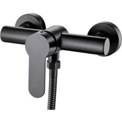 Single Lever Bathtub-Shower Mixer Bath Tap Set Shower Faucets Bathroom Faucet Integrated Check Valve Black Hot And Cold Water Mixer Valve -Comfort Bathroom Store 86503464 4