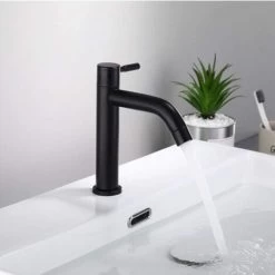 Matte Black Stainless Steel Bathroom Faucet -Comfort Bathroom Store 86503627 2