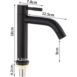 Matte Black Stainless Steel Bathroom Faucet -Comfort Bathroom Store 86503627 5