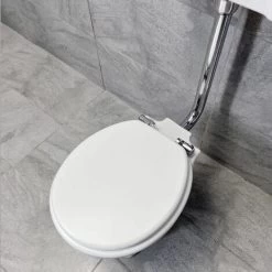 Savoy Traditional Victorian Low Level Toilet WC + Heavy Duty Seat + Top Flush -Comfort Bathroom Store 86900663 4