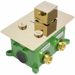 Concealed Thermostatic Shower Set Rea Fenix Davis Gold + Box -Comfort Bathroom Store 87084388 3